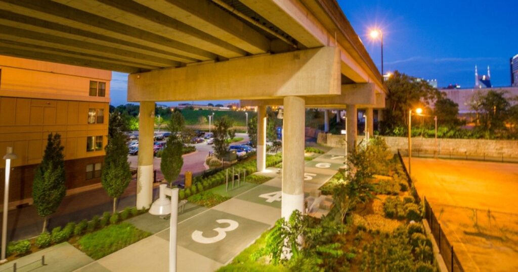 Nashville Gulch Night Numbered Walkway