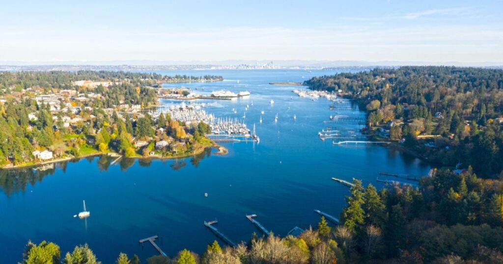 Bainbridge Island Harbor Panoramic View Winslow Washington