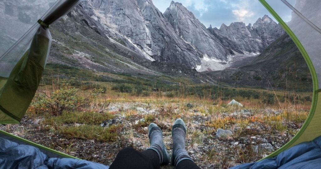 camping in the gates of the arctic national park, alaska