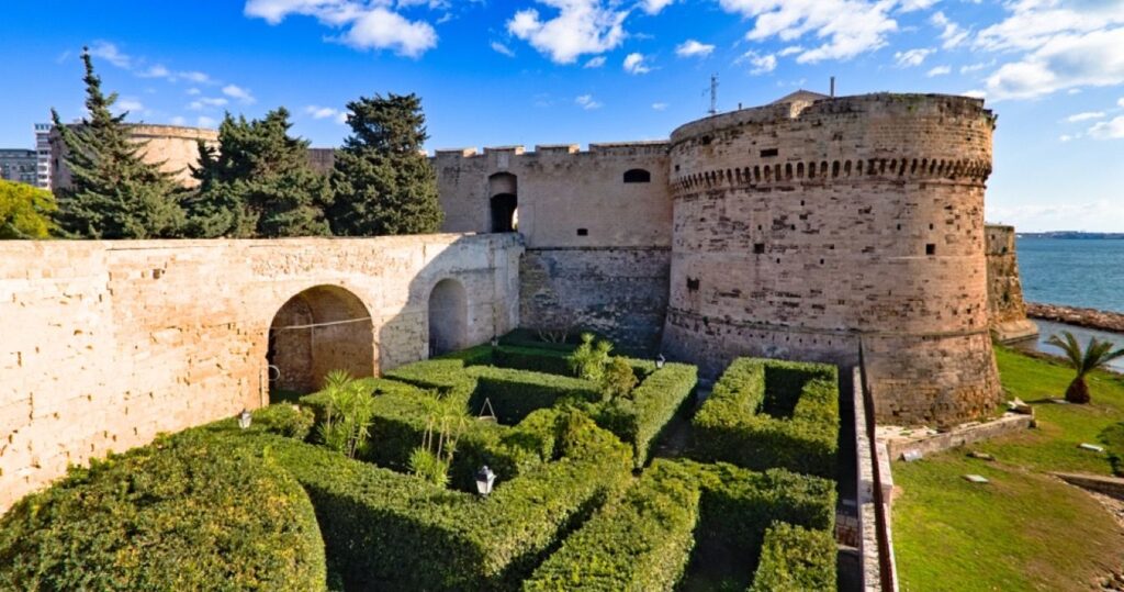 Taranto Aragonese castle tower, Puglia, Italy