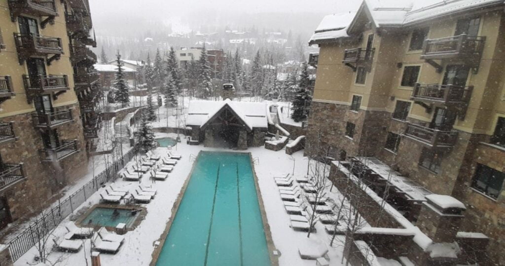 Backyard of Four Seasons Resort and Residences Vail, Colorado