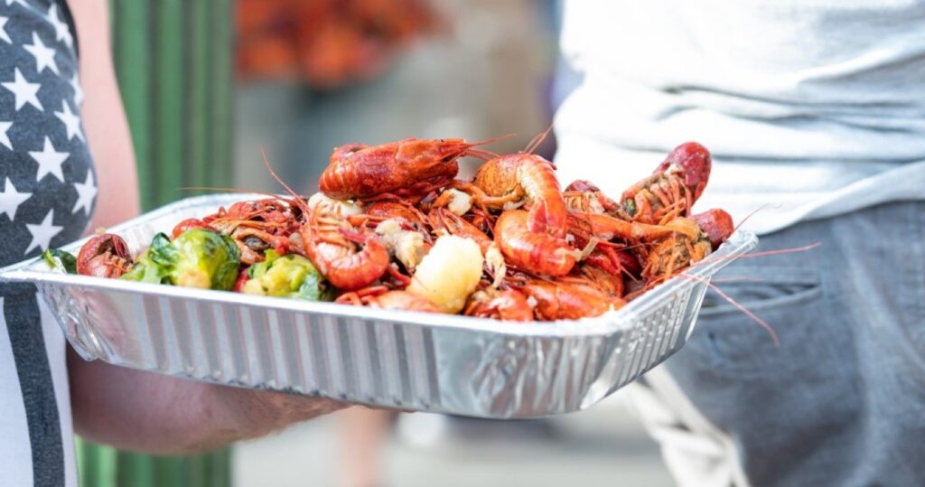 Seafood and lobsters in New Orleans, Louisiana