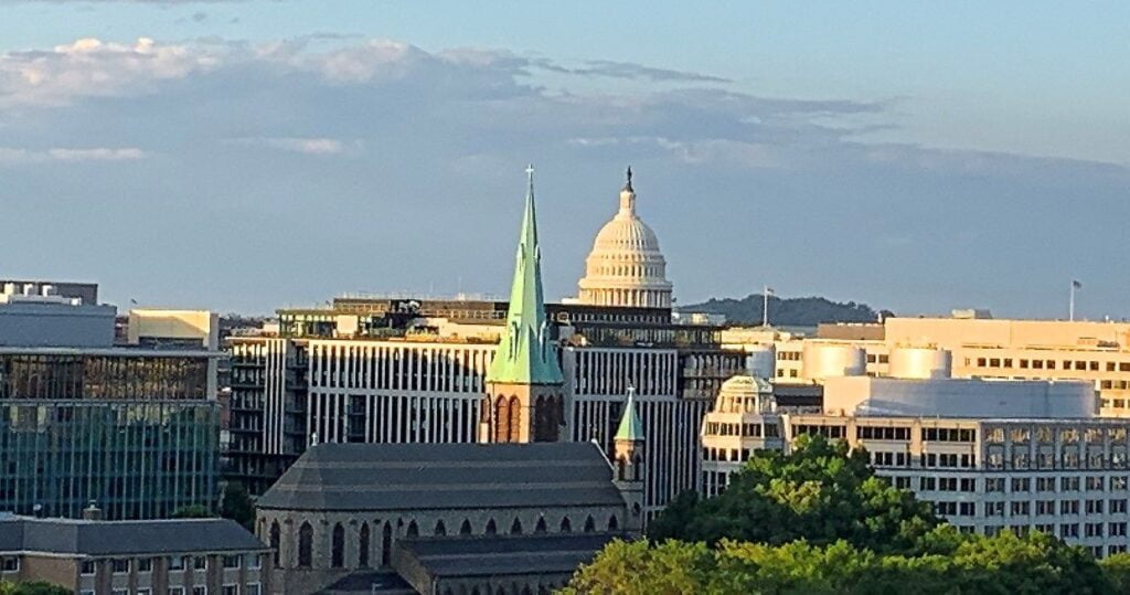 Rooftop view in Washington DC