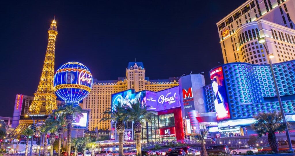 View of the strip in Las Vegas