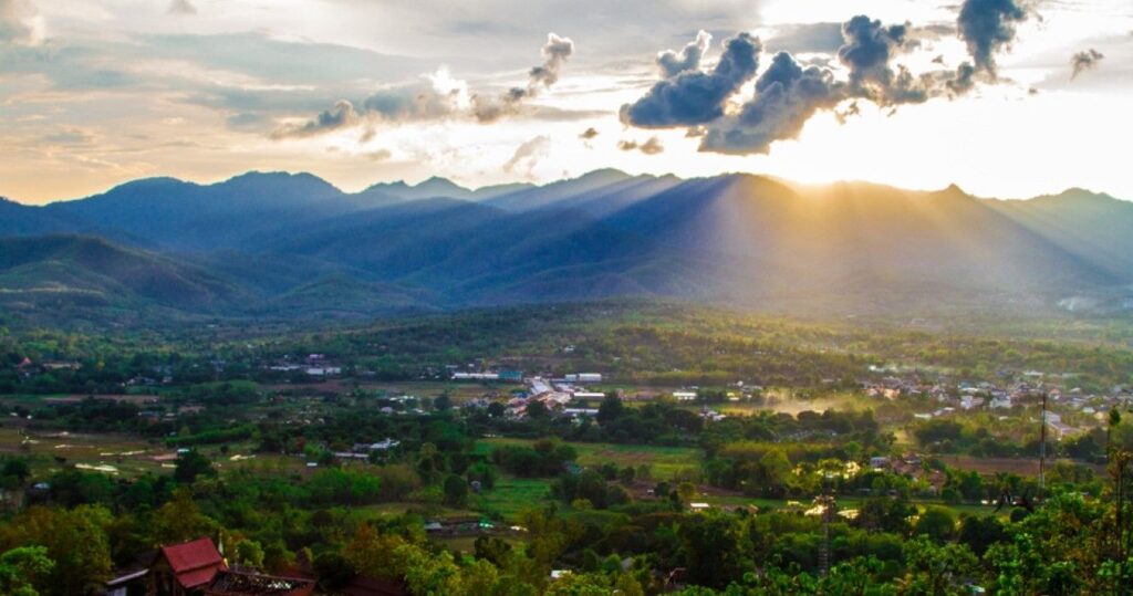 Sunset in Pai, Thailand