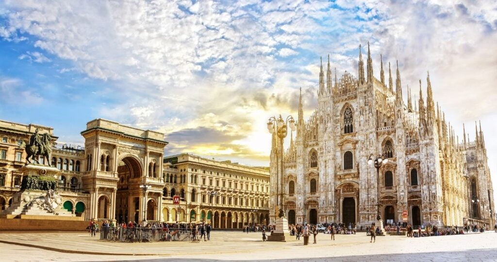 the cathedral in milan, italy