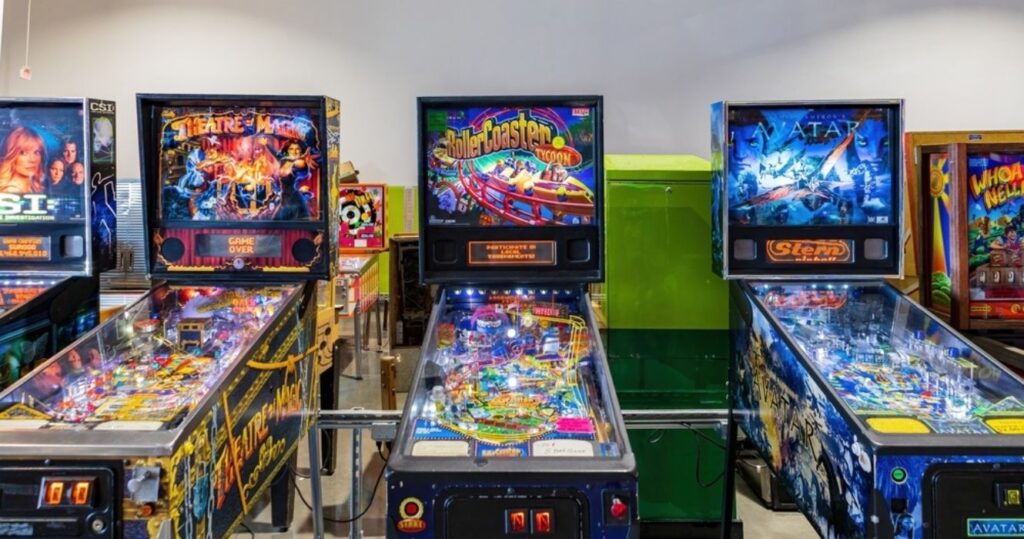 pinball machines at the pinball hall of fame in las vegas